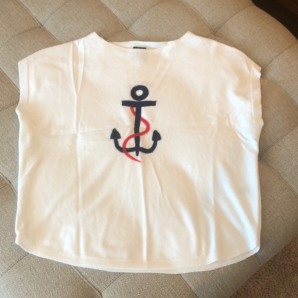 NWOT Nautical Anchor White Shirt